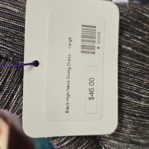 Lazy Sundays High Neck Swing Dress Size L. NWT - Picture 8 of 8